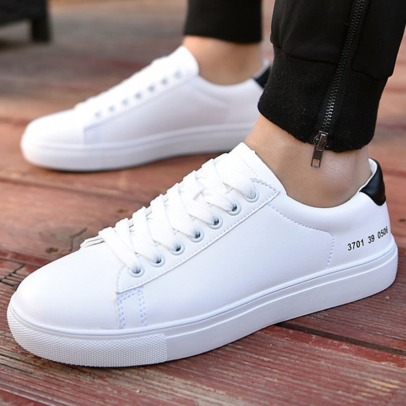 white simple sneakers