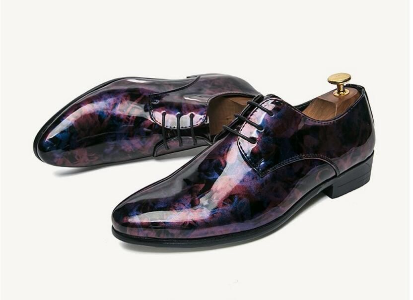 purple and black mens dress shoes
