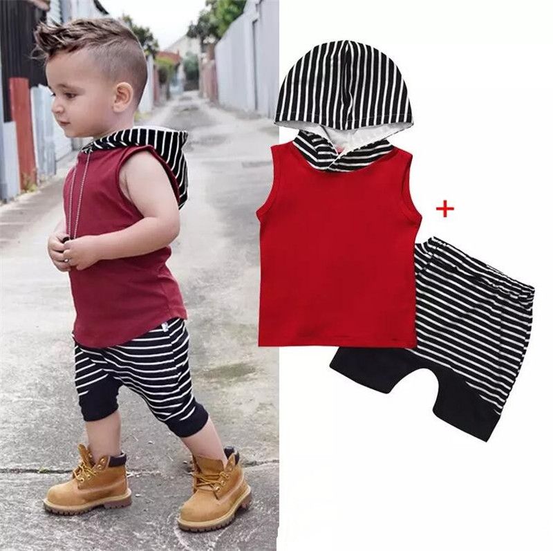 Kids Toddler Infant Baby Boys Girls Summer Shorts Outfits Cotton Vest T-Shirt Tops+Short Pants 2Pc Clothes Set