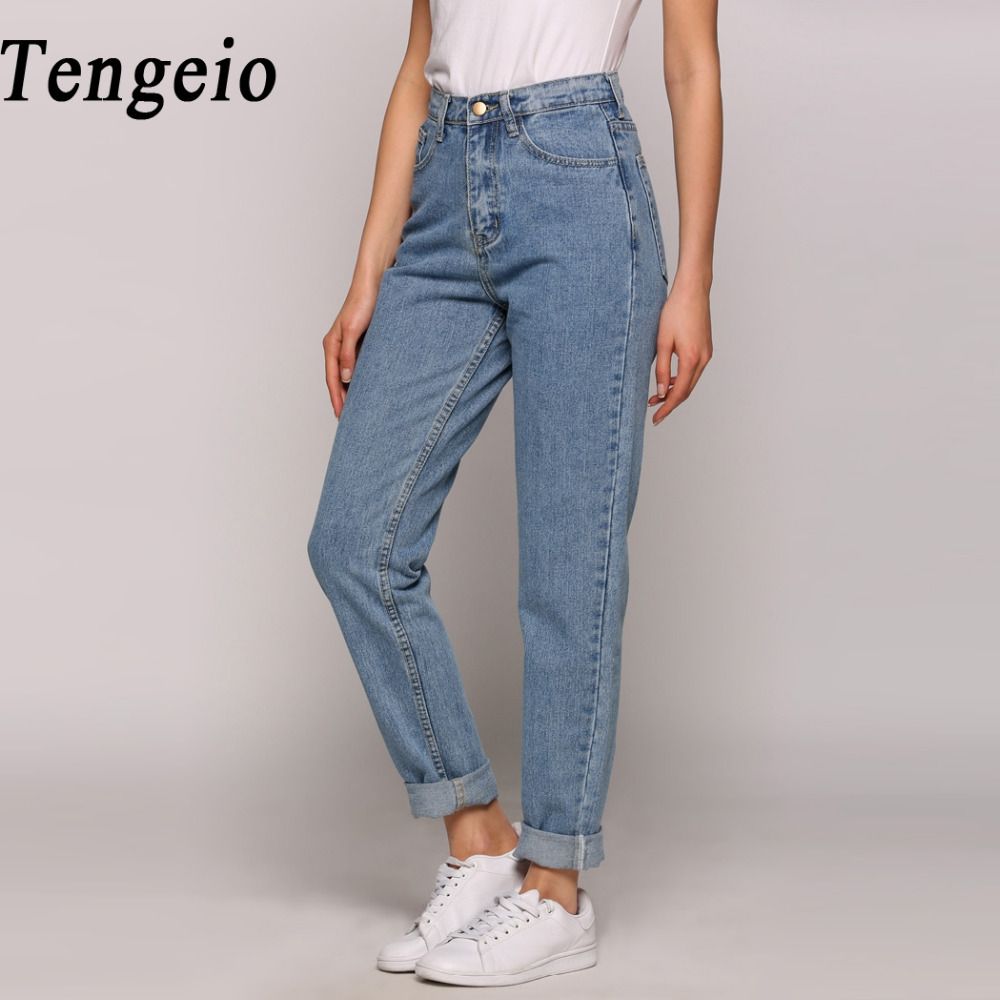 high waisted light wash boyfriend jeans
