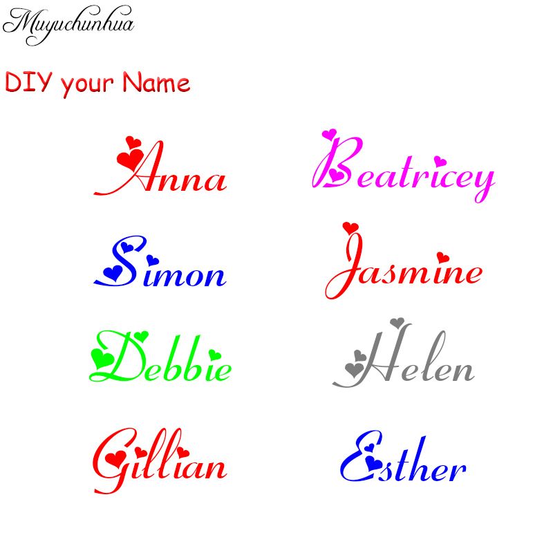 Compre Muyuchunhua Amor Palabra Diy Arte Nombre Etiqueta De La