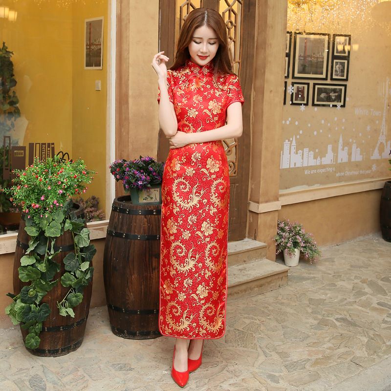 brocade dress long