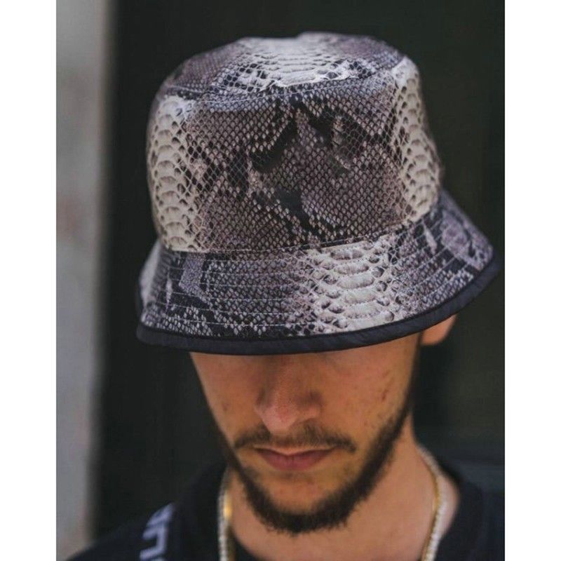 snakeskin bucket hat