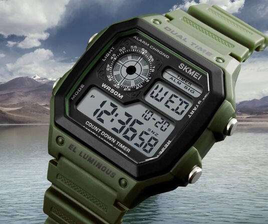 skmei dual time el luminous