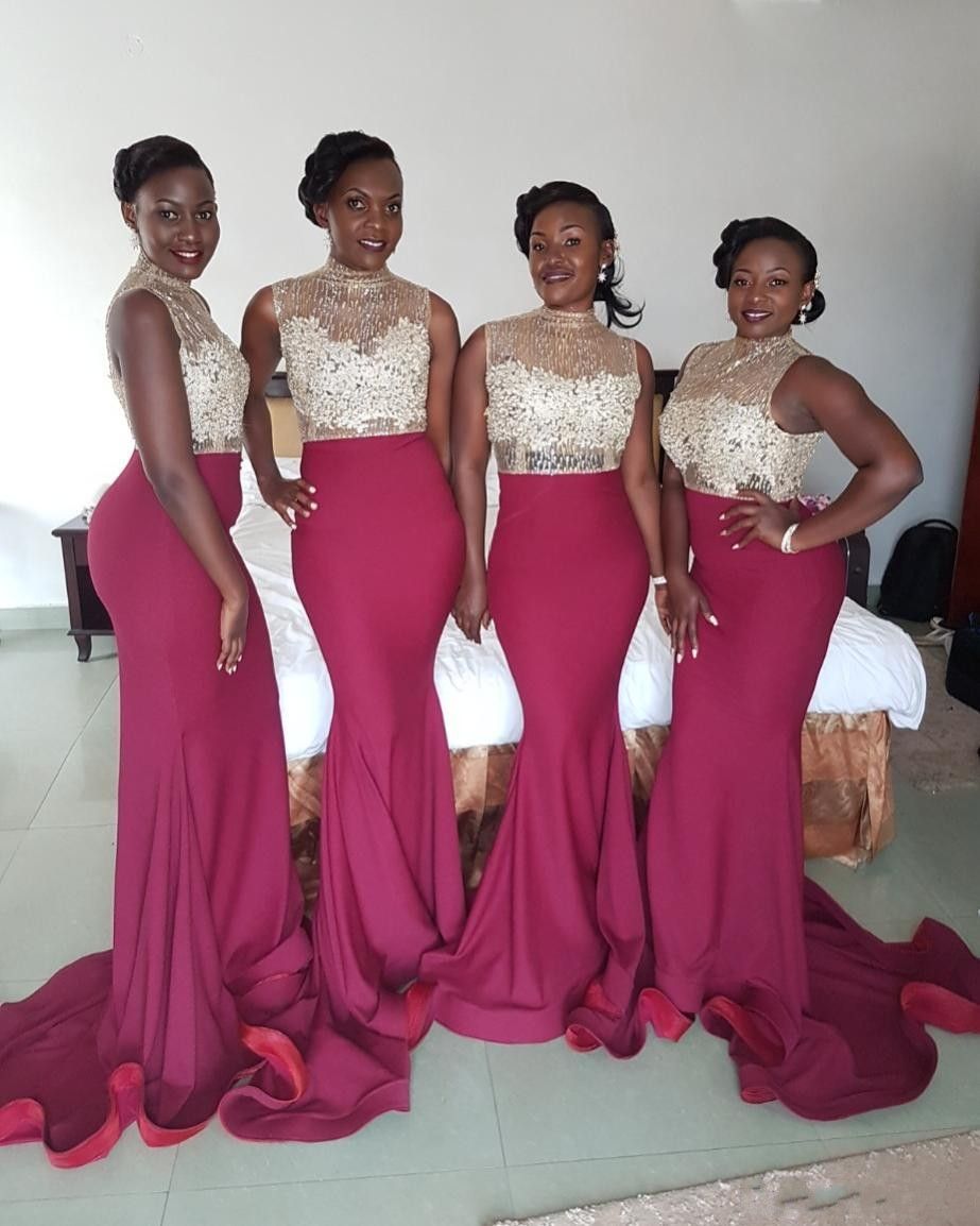 royal blue and fuchsia bridesmaid dresses