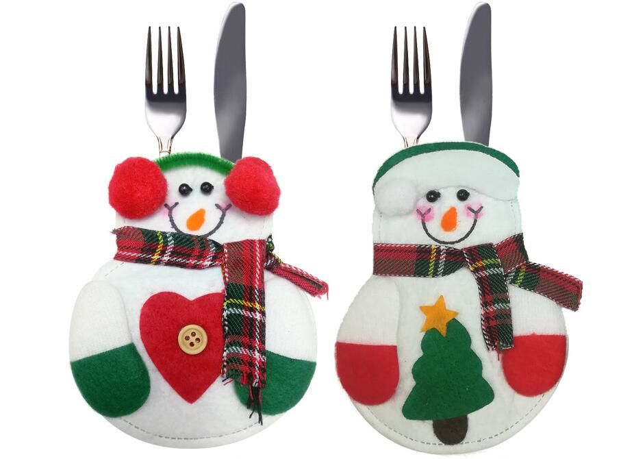 Christmas Decorations Christmas Table Supplies Christmas Snowman Cutlery Bags Cutlery Covers Christmas Ornaments Cheap Christmas Ornaments Clearance From Businesoffice 0 54 Dhgate Com