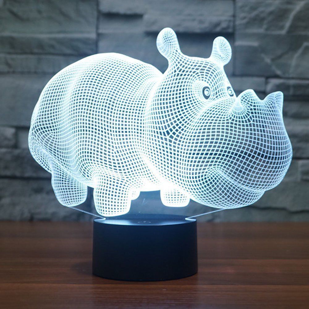 Children's Desk Lamp Animal Rhinoceros LED Night... From Aesto, &Price; | DHgate.Com - Image 3