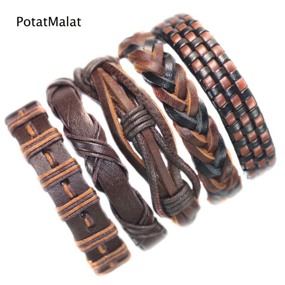 Conjunto Pulsera De Cuero Pulsera Hombre Pulsera De Cuero Conjunto Pulsera De Cuero Pulsera Hombre Pulsera De Cuero