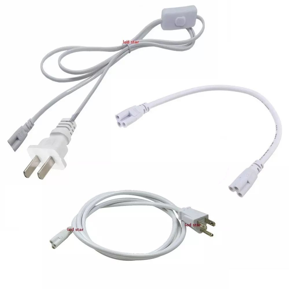 2021 T5 T8 Connector Cable 5ft 6ft Extension Cord With Switch For