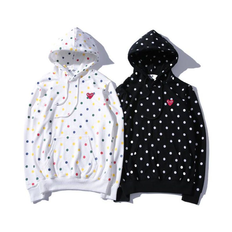 Tide Brand Men Hoodies Casual Polka Dot 