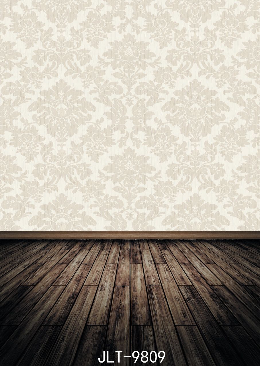 2021 Photography Backdrops Beige Damask Wooden Floor 3D Backgrounds For