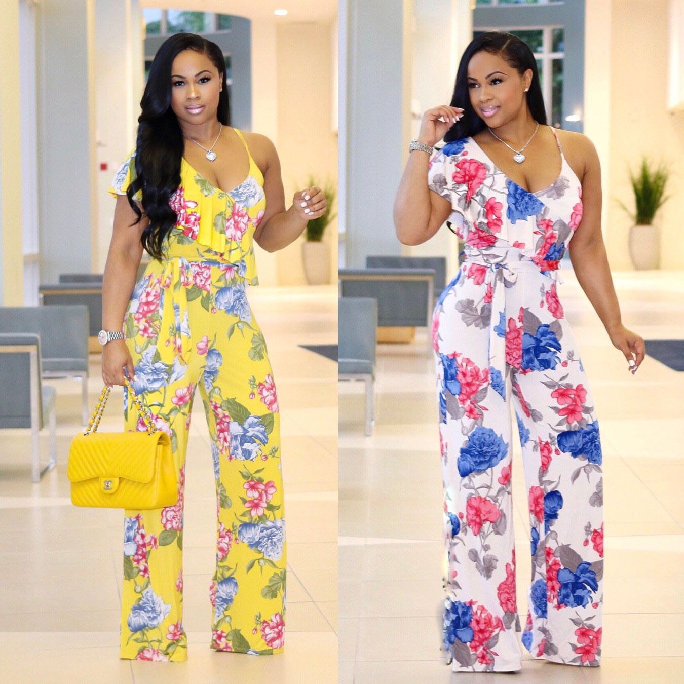 colorful jumpsuit outfit