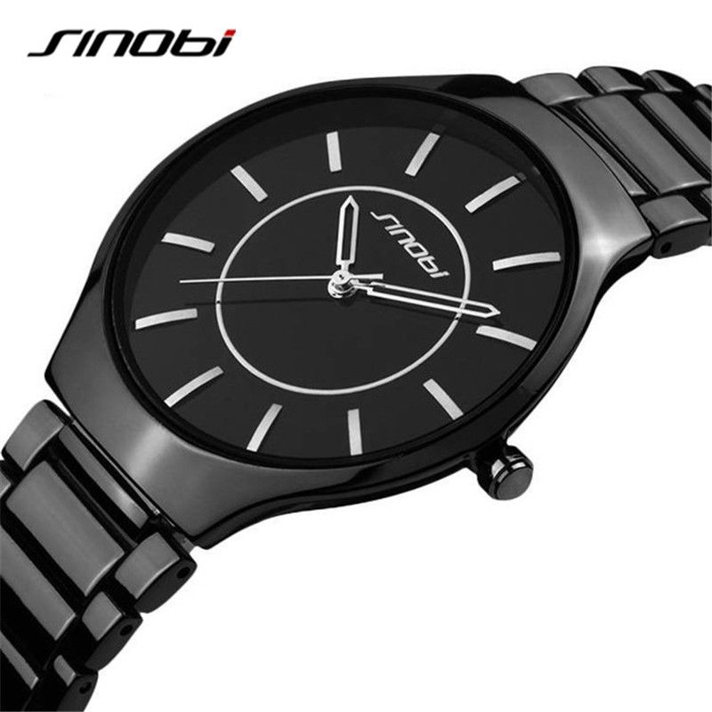 Sinobi Thin Watch Men Quartz Black Stainless Steel Band Wristwatch Mens Watches Business Male Clock Sale Watches Watches Online Sale From Fashionable16 13 58 Dhgate Com