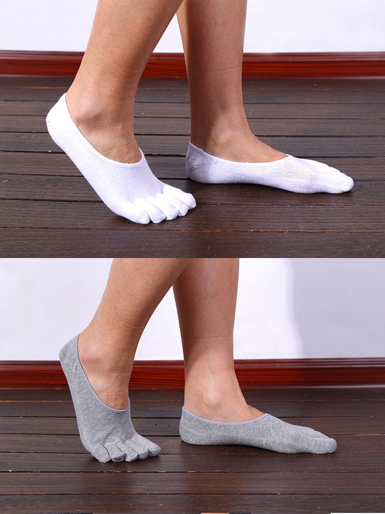 Homme Femme Paire Chaussette Bateau Invisible Coton Respirant Anti-dérapant Mode Homme Femme Paire Chaussette Bateau Invisible Coton Respirant Anti-dérapant Mode