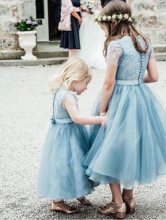 dusty blue dress for girls