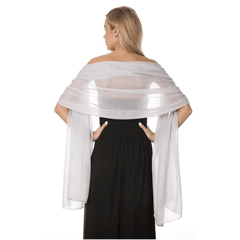 chiffon wedding shawl