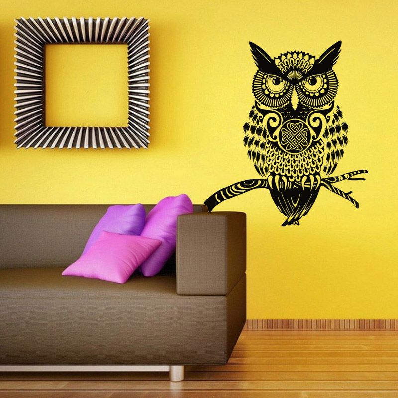 Wall Decorations Living Room Owl Wall Stickers Birds Ornamentation