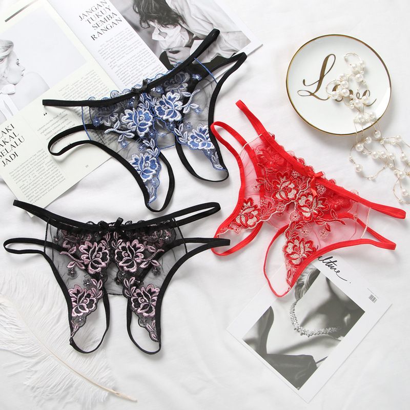 Compra Tangas De Las Mujeres Atractivas Del Cordón Abierto T Ropa Interior  Para Mujeres Panty De La Ropa Interior De La Mariposa Forma Señora Thong  Intimate Wear Envío Libre Al Por Mayor