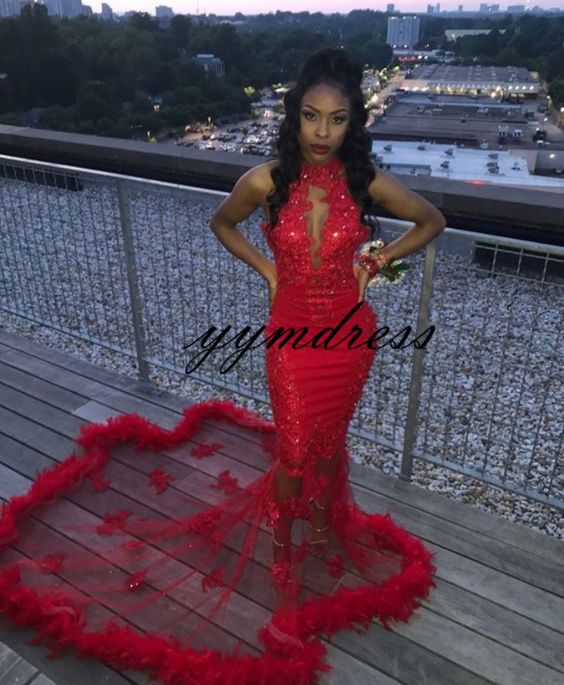 red prom gowns 2019