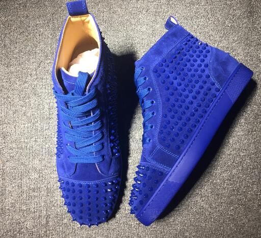 red bottoms sneakers blue