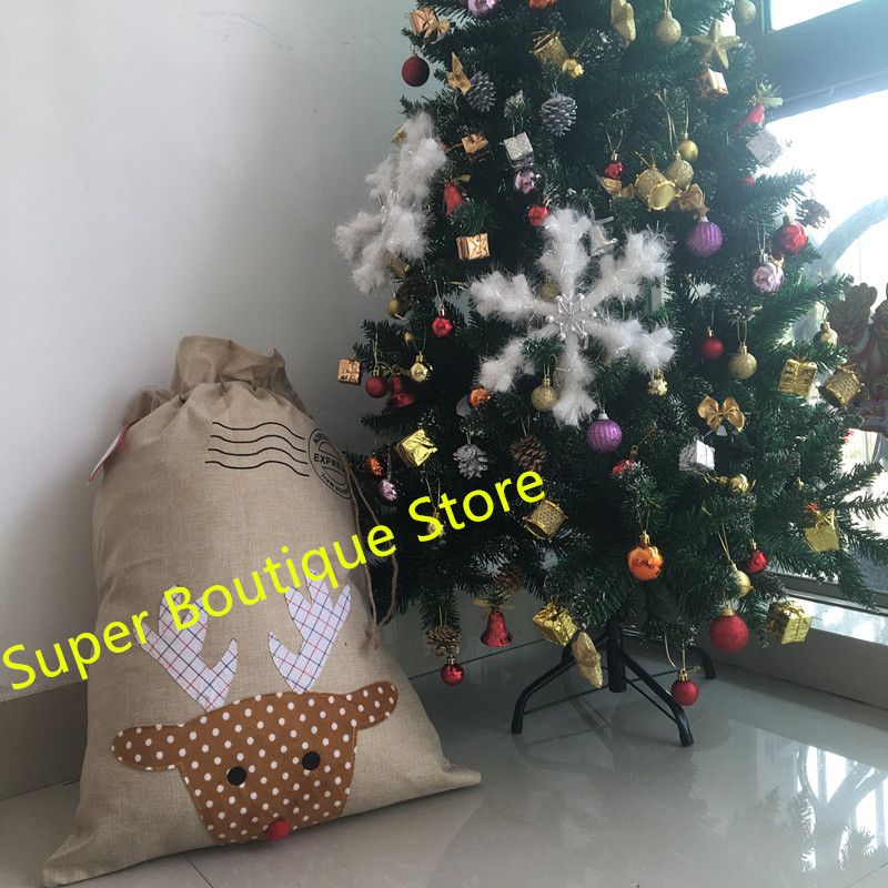 Albero Di Natale Juta.Acquista Nuovo Arrivo 2018 Juta Sacchetti Regalo Di Natale 2 Stili Coulisse Sacco Di Babbo Natale Vintage Calza Di Natale Borse A 49 53 Dal Alex13427618003 Dhgate Com