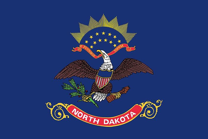 NORTH DAKOTA FLAG 5FT X 3FT