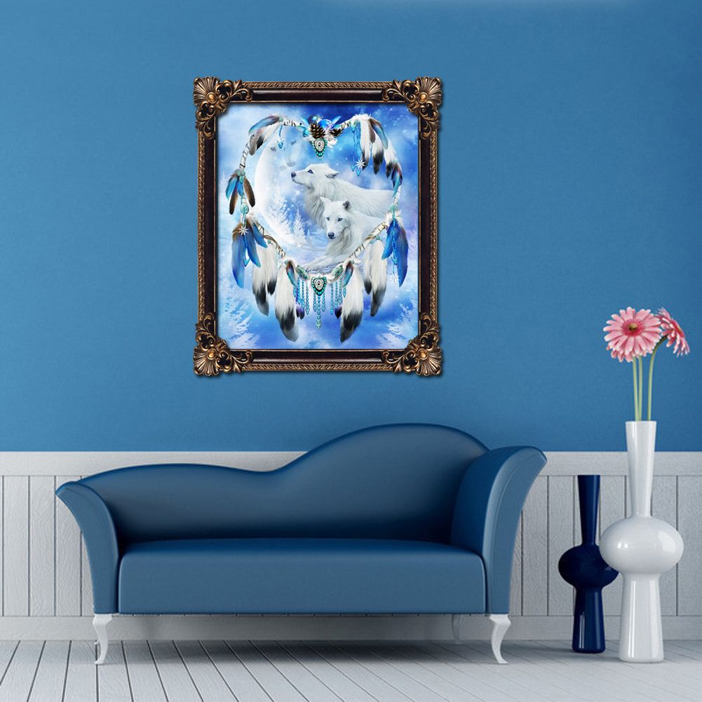 Grosshandel Traumfanger Wolf 5d Diamant Malerei Kreuzstich Diy