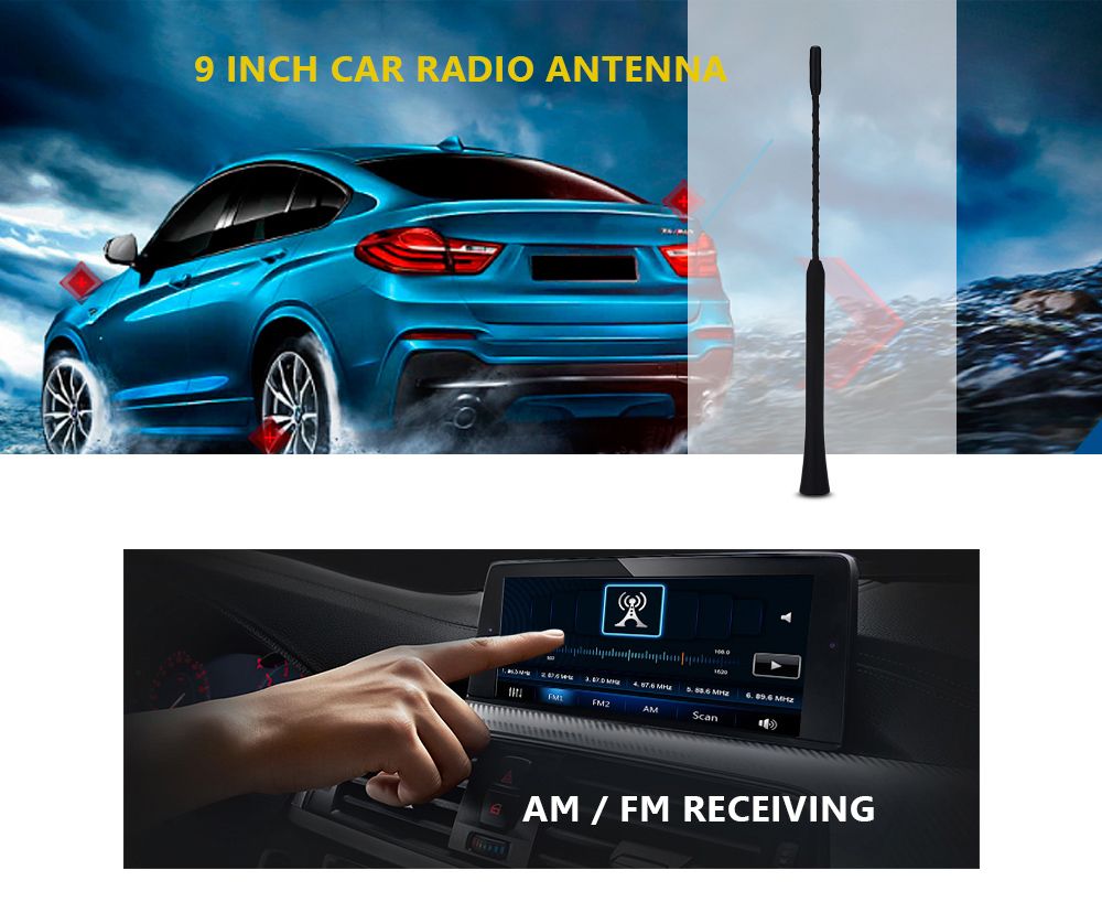 Antenne Universelle Antenne Radio FM Antenne de Remplacement Antibruit de Voiture avec Vis