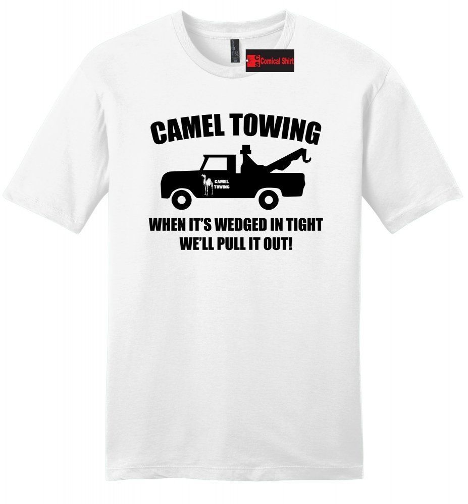 all new Camel Towing Funny T Shirt Adult Humor Rude Gift Tow Truck Unisex Tee
