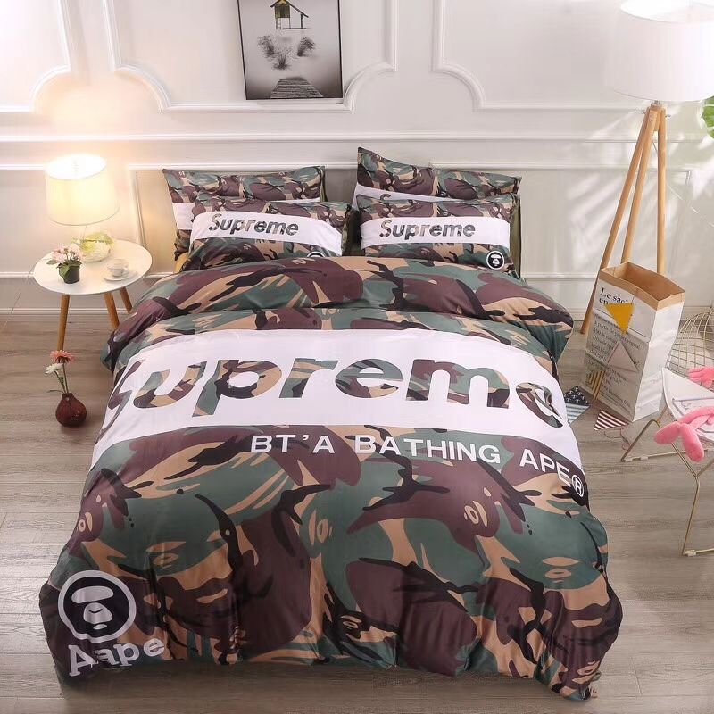 Army Green Camouflage Bedding Suit Fashion Pop Logo Mix S Letter