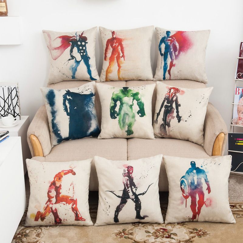 Superheroes Iron Man Superman Captain America Batman Pillow Cases