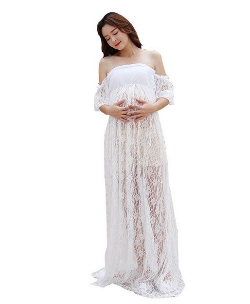 white maxi dress pregnant