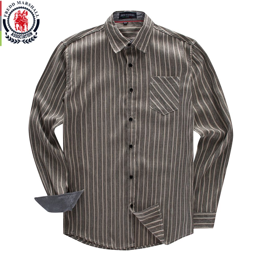 mens grey striped dress shirt