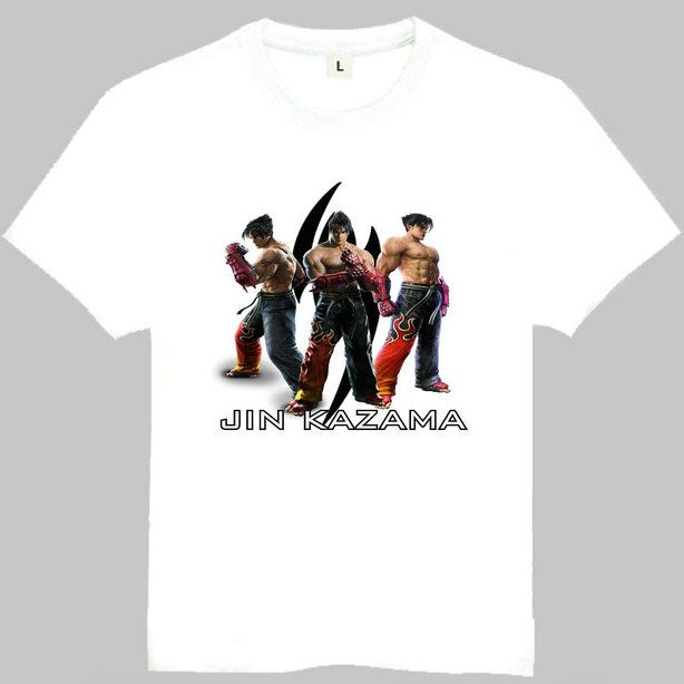 Tekken T Shirt Jin Kazama Short Sleeve Gown Fight Game Tees Unisex Clothing Quality Cotton Fabric Tshirt White Shirts Funny T Shirts For Men From Peacee 15 06 Dhgate Com
