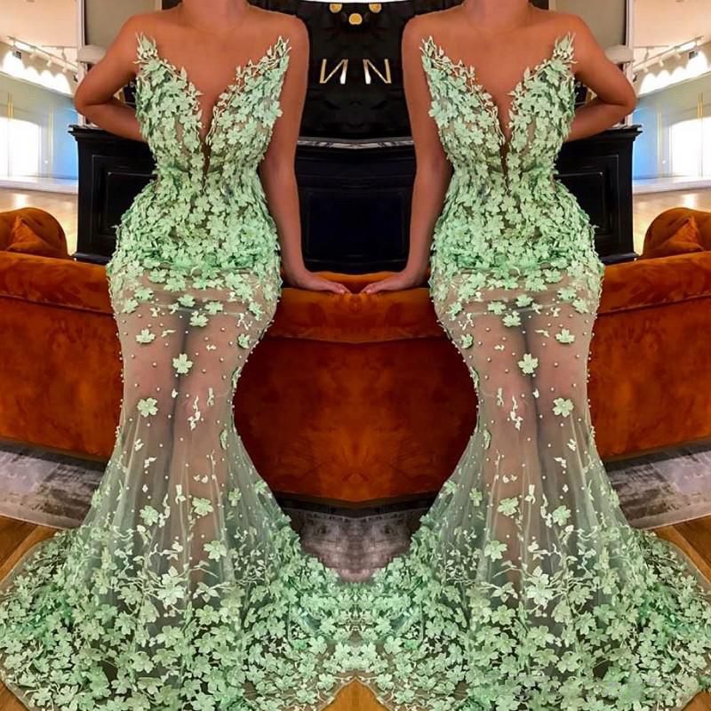 Abiti Da Sera Trasparenti Trasparenti Verde Erba Abiti Da Sera Sexy Con  Perline Abiti Da Sera Con Perline Abito Da Cerimonia Formale In Tulle Con  Lunghezza Al Pavimento Da 141,27 € | DHgate Italy