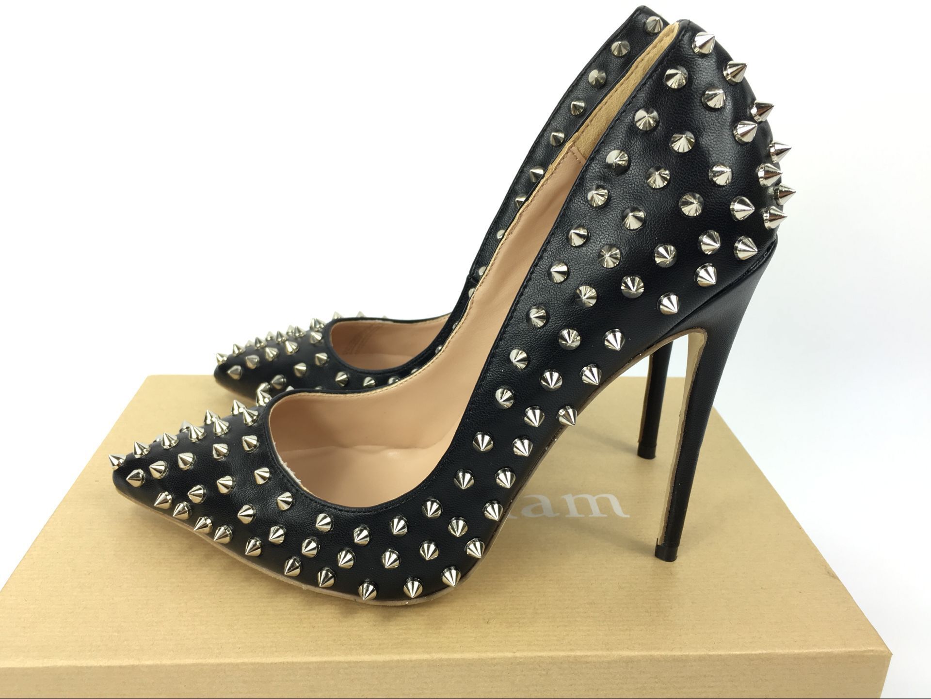 red bottoms spikes heels