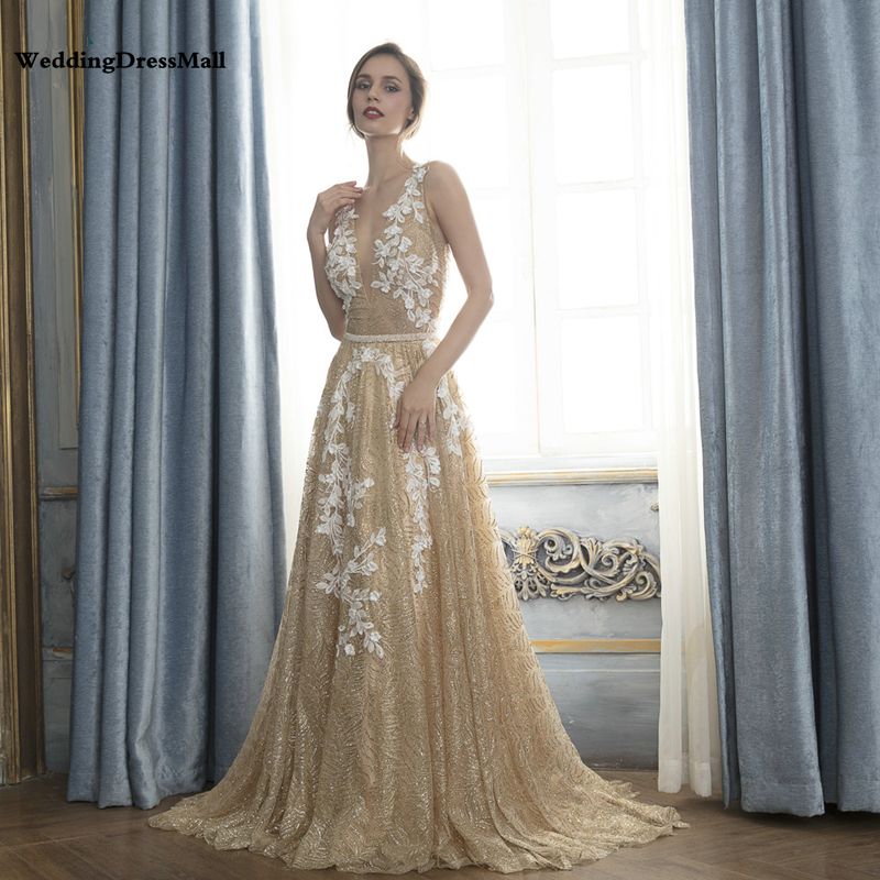 abito da sera dorato