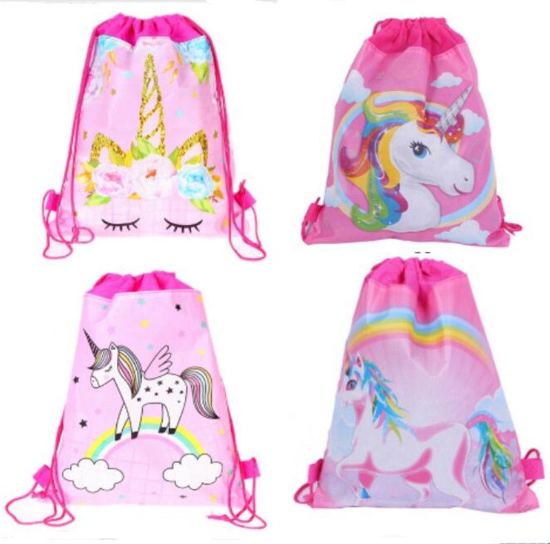 Compra Impresión De Dibujos Animados Unicornio Bolsas Con Cordón No Tejido  Pony Mochila Estudiantes Bolsas De Almacenamiento En El Hombro Bolsa Niñas  Niños Regalo De Cumpleaños Mochilas Barato | Entrega Rápida Y