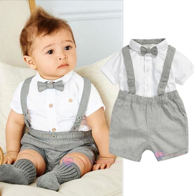 baby boy short overalls