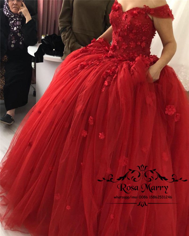 red masquerade dress