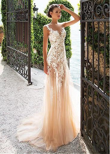 casual champagne wedding dresses