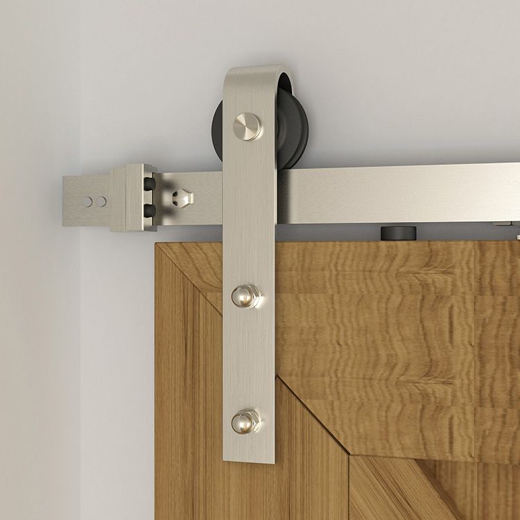 2020 Nickel Brushed Sliding Barn Door Hardware Satin Nickel