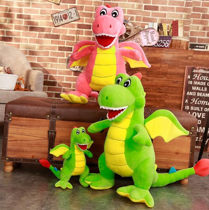 peluche dinosaure rose