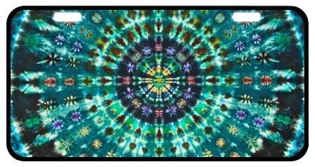 2019 Tie Dye Mandala Novelty License Plate Decorative Front Plate