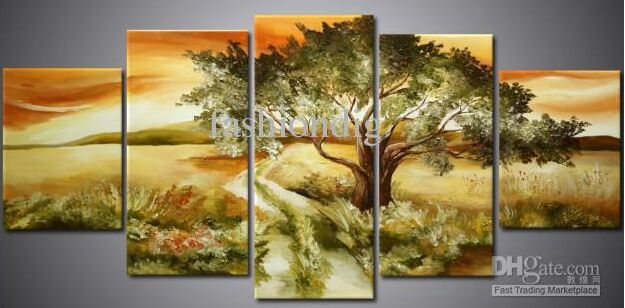 Acheter Toile De Peinture À Lhuile Paysage Africain Route Art Grand Art Mur  Décoration De Qualité Faits À La Main À La Maison Moderne Nouveau De 64,92  € Du Fashiondig | DHgate.Com