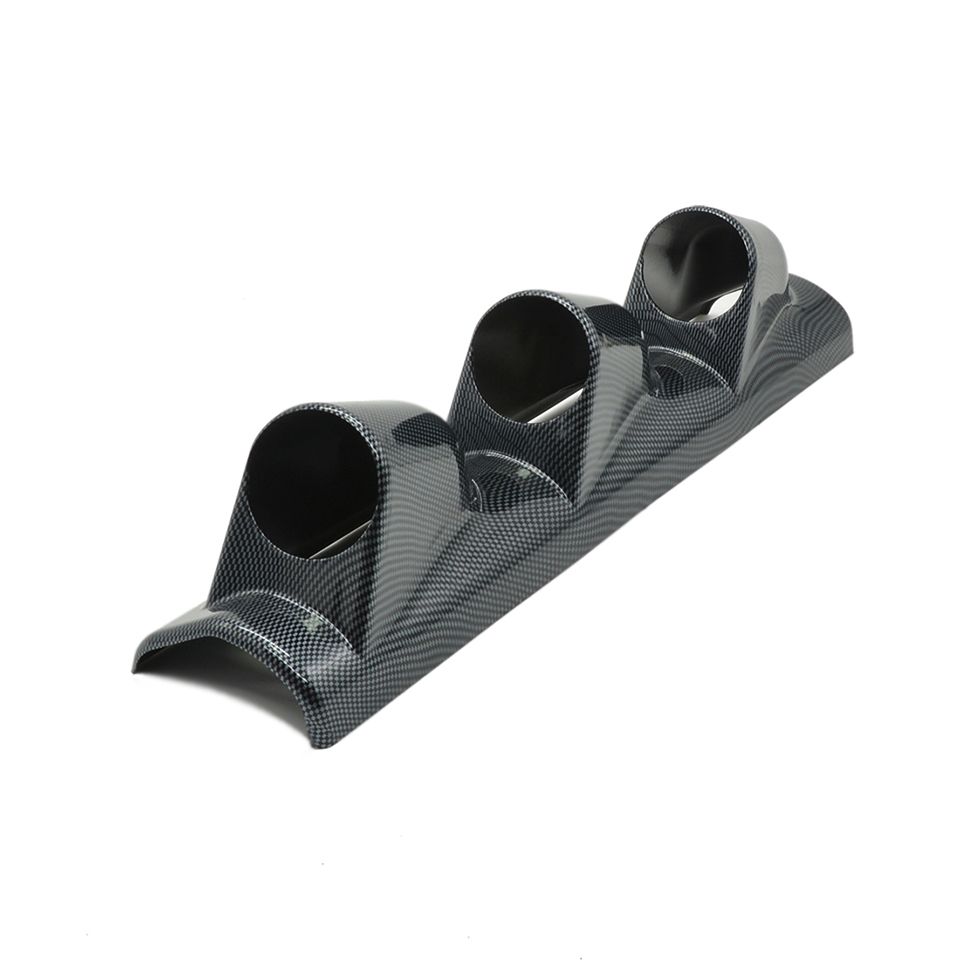 2/" 52mm Universal Left Driver Carbon Fiber A Pillar Pod 2 Hole Gauge Holder Pod