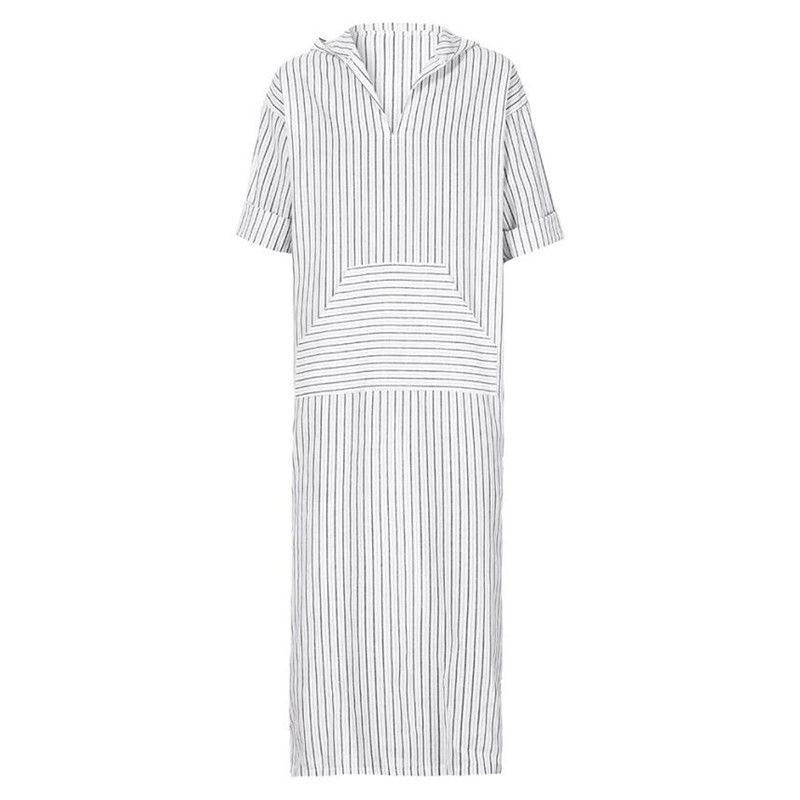 Arab Clothes Men Robe Islamic Arabe Bathrobe Kaftan Long Dress Full