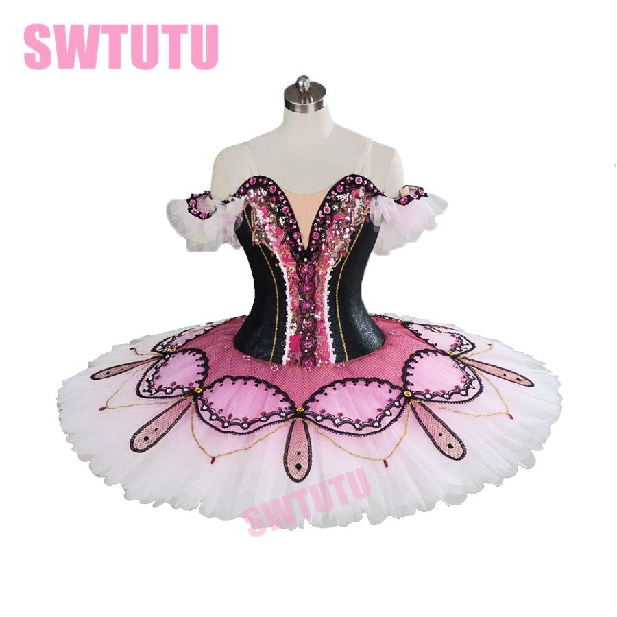Adult Professional Ballet Platter Tutu Skirt Dance Dress Red White Lace Costume