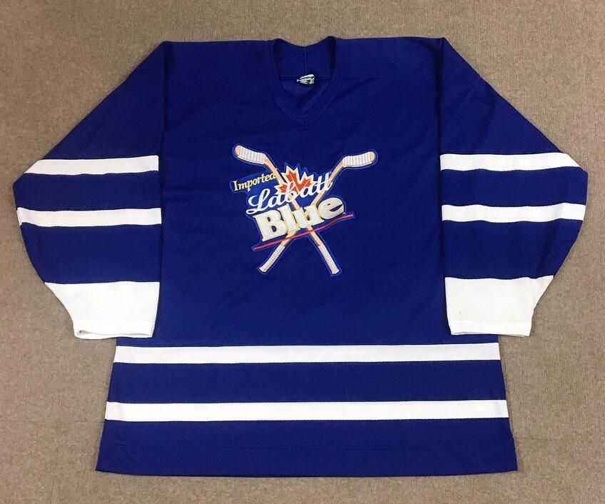 Vintage Labatt Blue Beer Hockey Jersey 