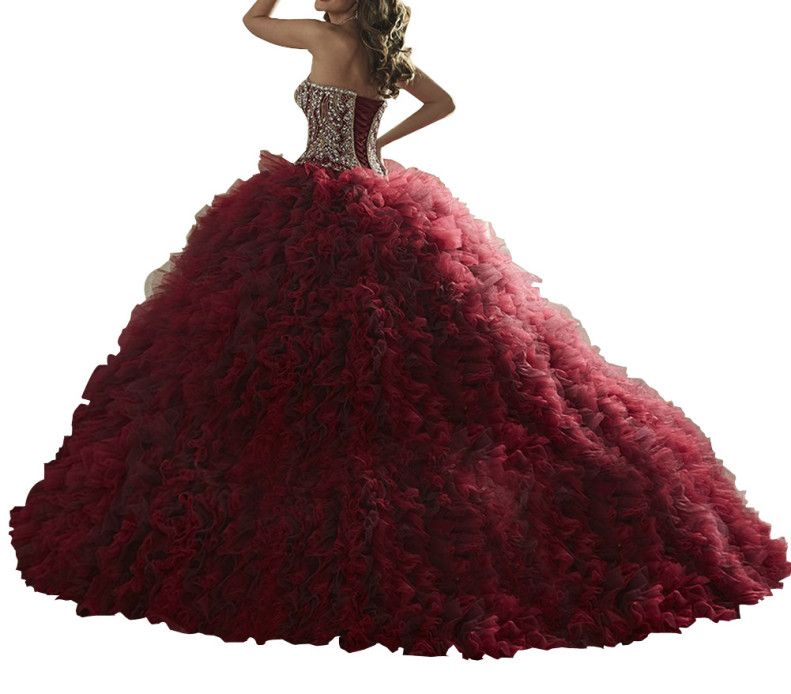 red net gown design